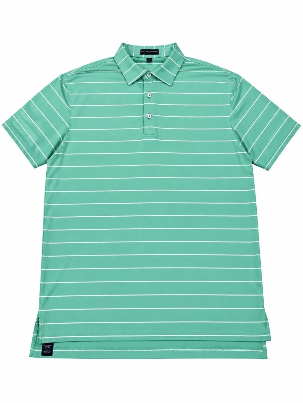 Peter Millar Summer Comfort Green Striped Castle Hills Golf Polo Men’s Large